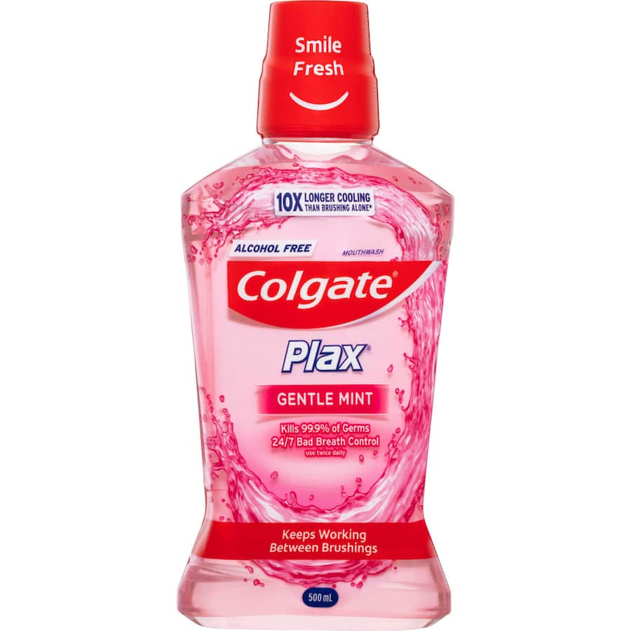 Colgate Plax Antibacterial Mouthwash Rinse Gentle Mint 500mL