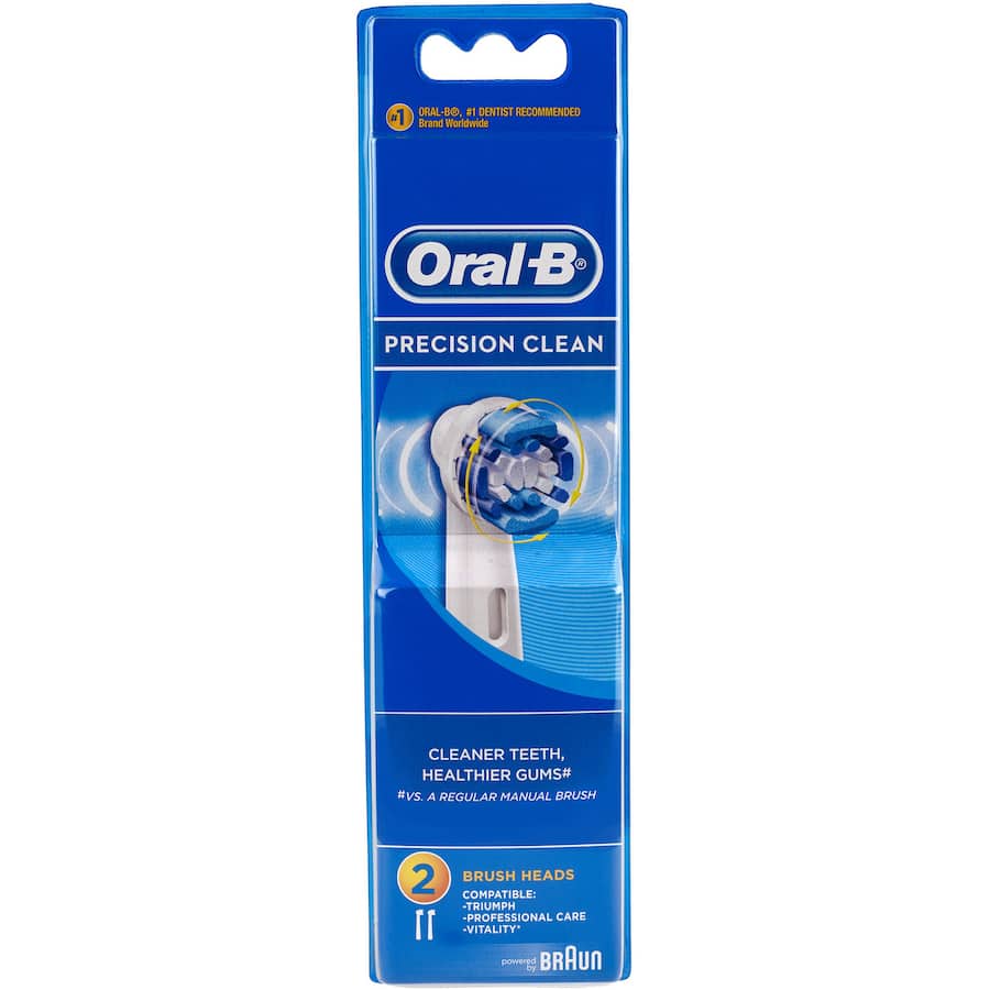 Oral B Electric Toothbrush Precision Clean Eb17 Refill 2pack