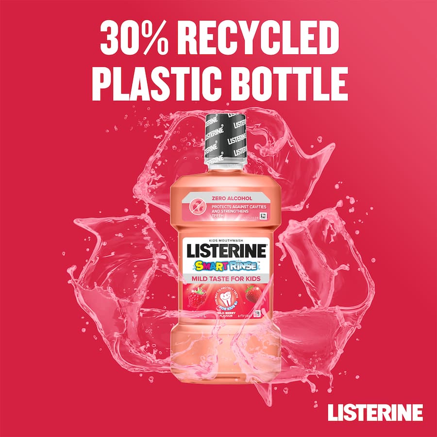 Listerine Kids Mouthwash Smart Rinse Berry 500mL