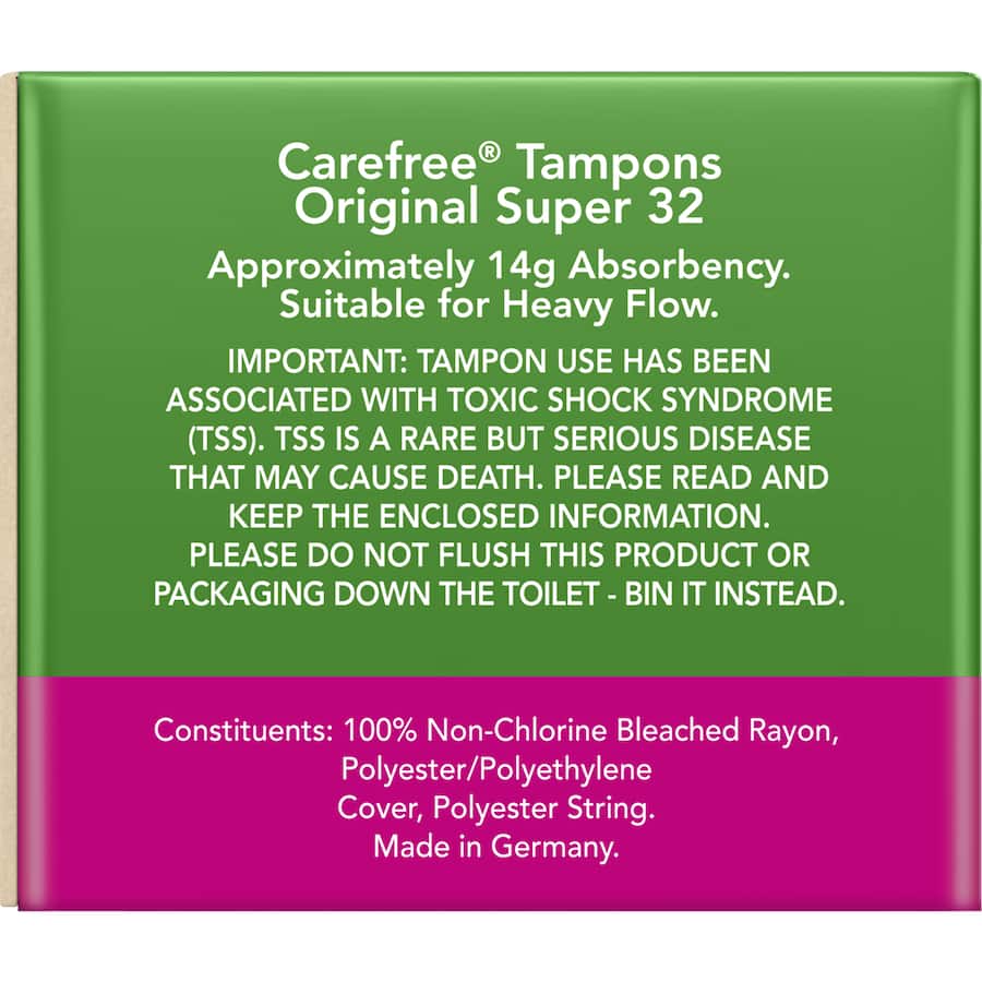 Carefree Tampons Super 32pack