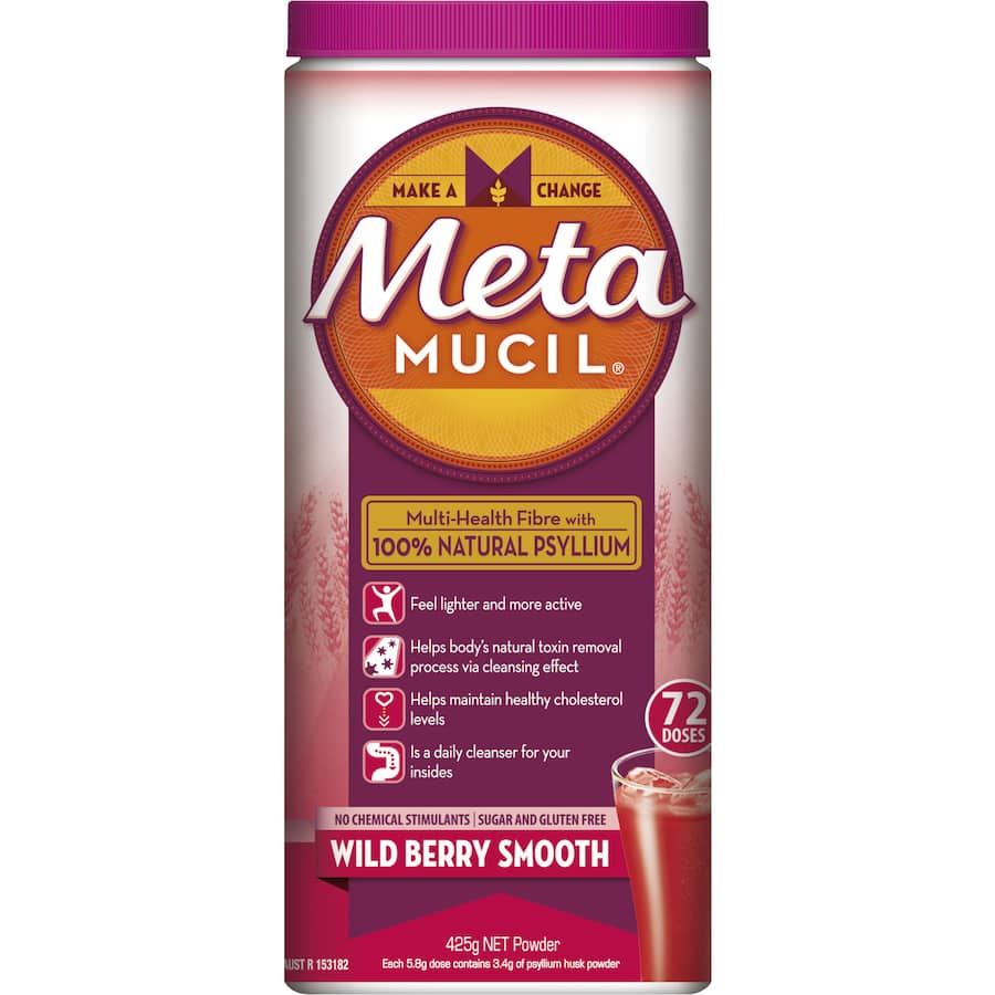 Metamucil Dietary Supplement Daily Fibre Wild Berry 425g