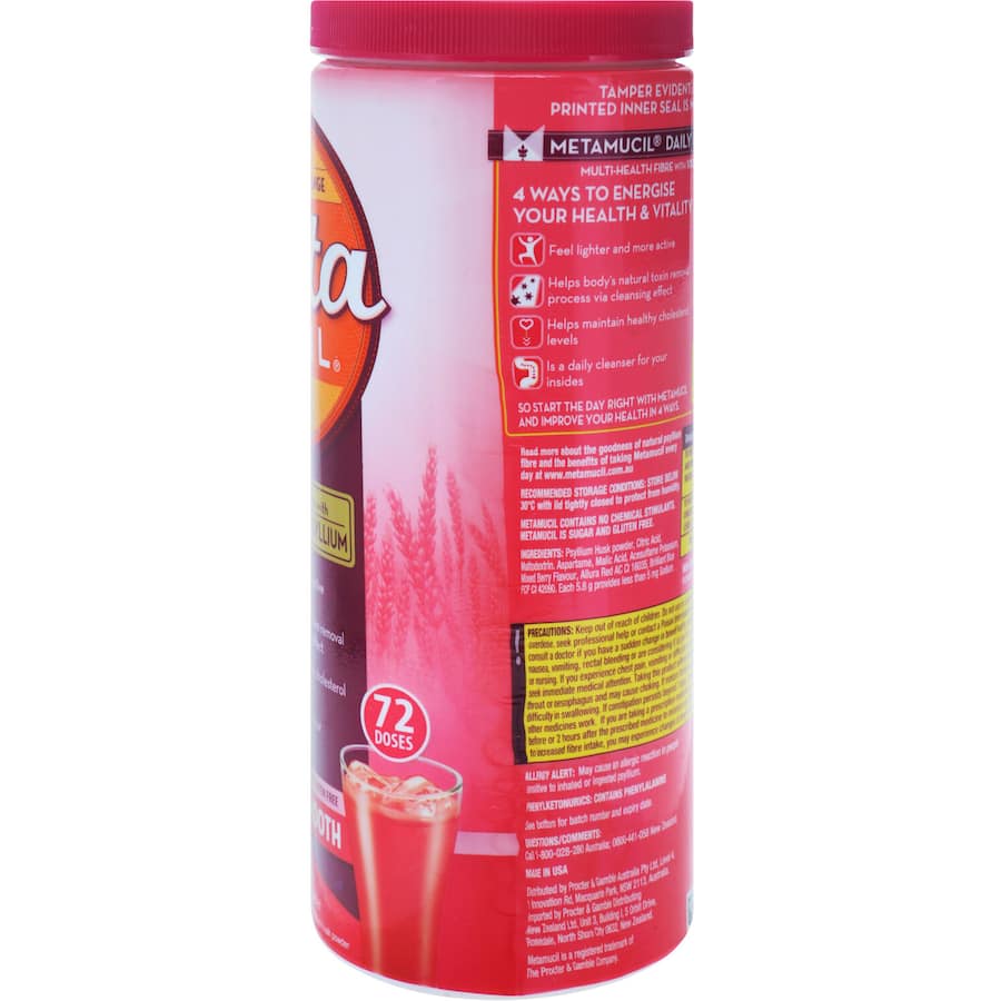 Metamucil Dietary Supplement Daily Fibre Wild Berry 425g