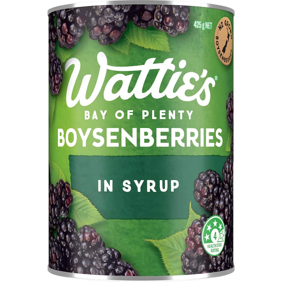 Watties Boysenberries In Syrup  Can 425g