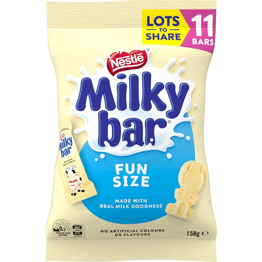 Nestlé Milkybar White Chocolate Bars Fun Size Share Pack 11 pack 140g