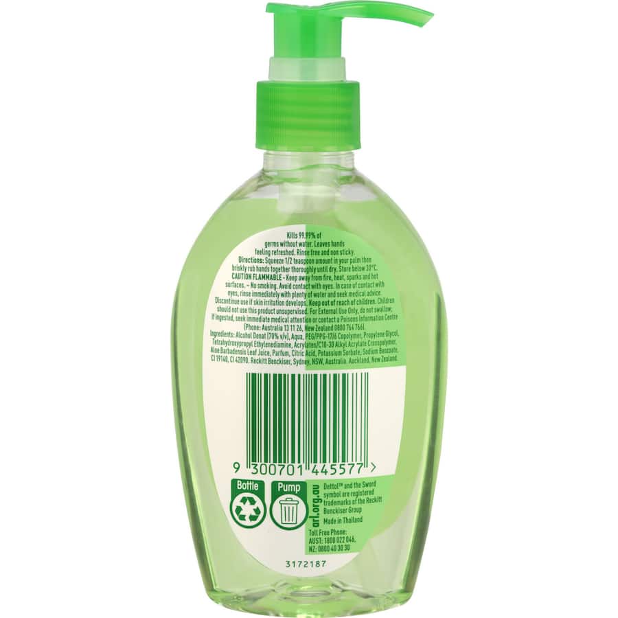 Dettol Instant Hand Sanitiser Refresh With Aloe Vera Pump 200mL