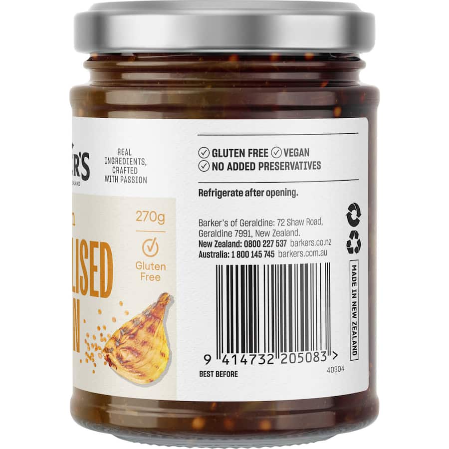 Barkers Chutney NZ Onion Marmalade 270g