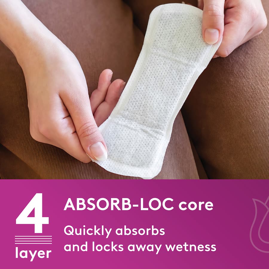 Poise Continence Liner Extra Long With Charcoal 20pack