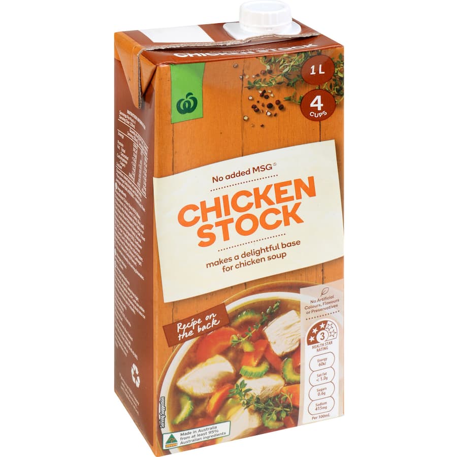 Woolworths Chicken Stock Liquid Carton 1L