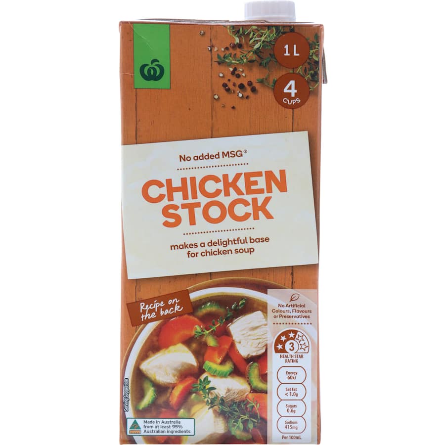 Woolworths Chicken Stock Liquid Carton 1L