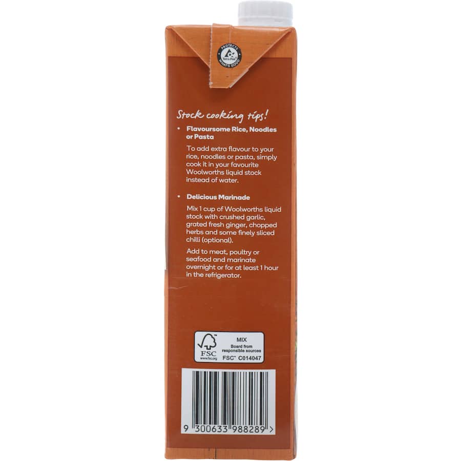 Woolworths Chicken Stock Liquid Carton 1L