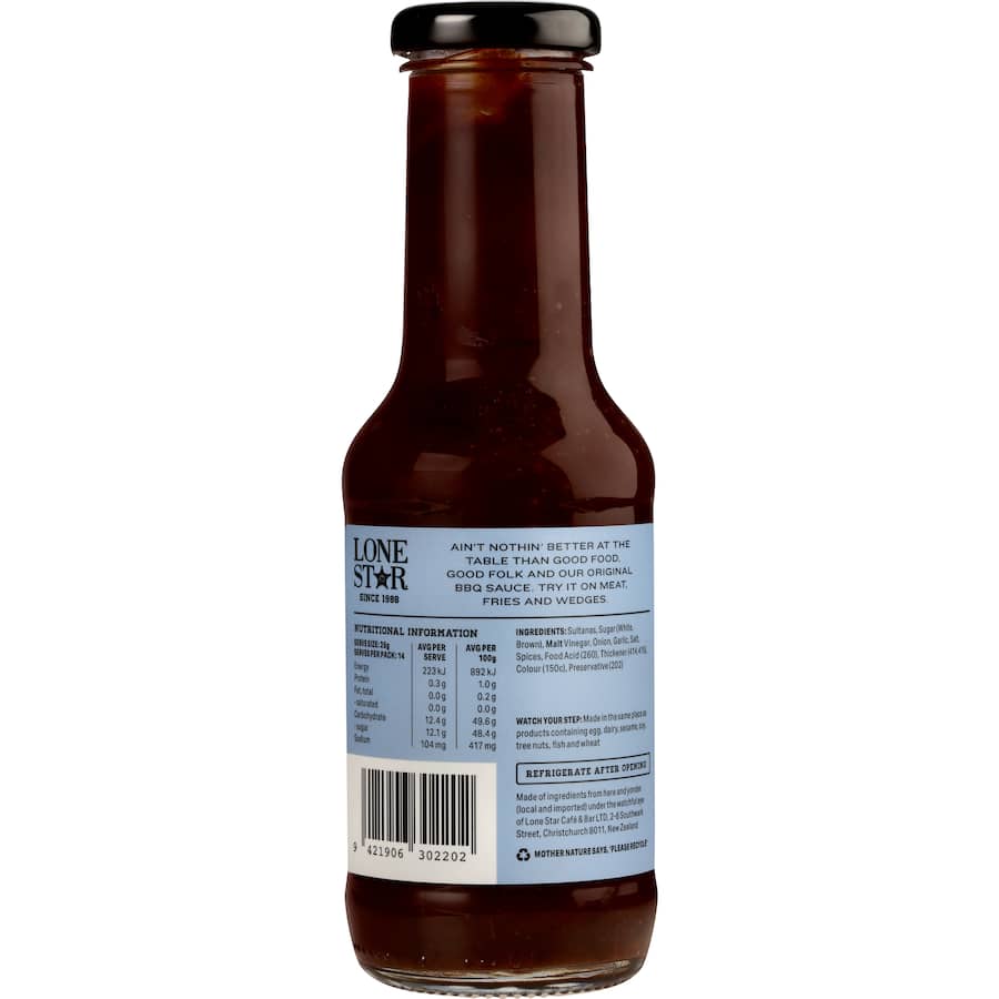 Lone Star Bbq Sauce 300mL
