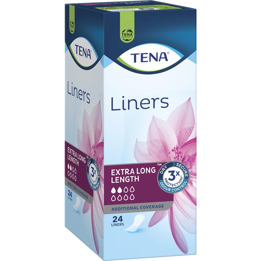 Tena Active Womens Continence Liners Extra Long 24pack