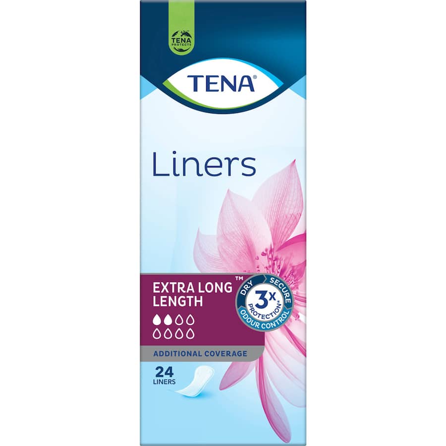 Tena Active Womens Continence Liners Extra Long 24pack