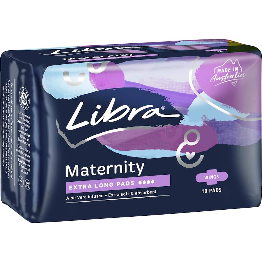 Libra Maternity Pads Extra Long With Wings 10pack