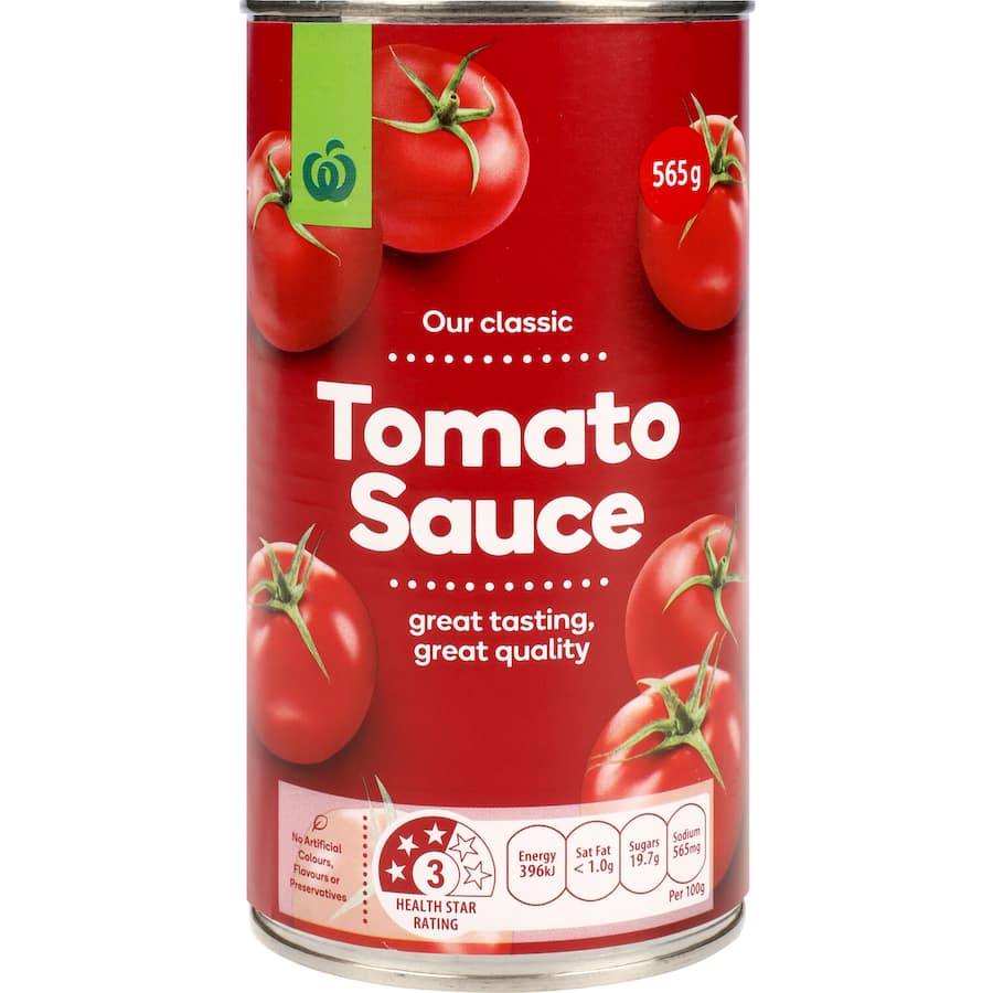 Woolworths Tomato Sauce Refill 565g