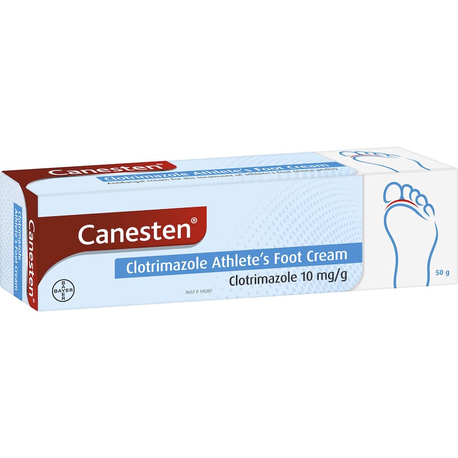 Canesten Athletes Foot Cream Clotrimazole 10mg/g 50g