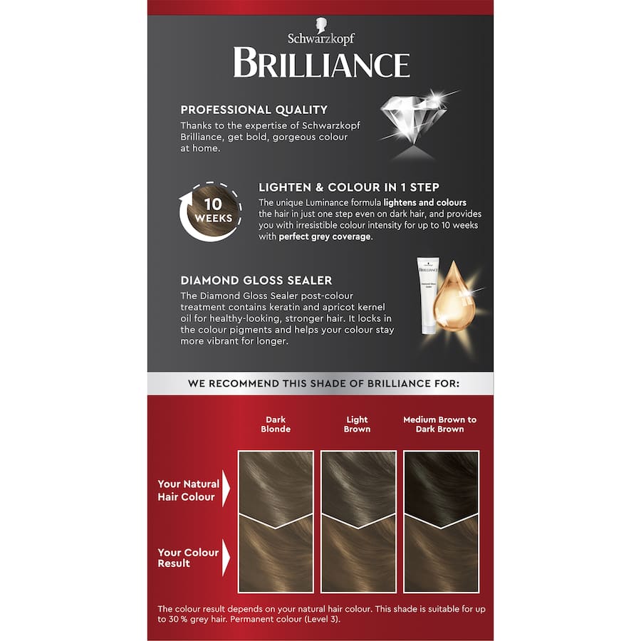 Schwarzkopf Brilliance Permanent Hair Colour L75 Brown Sugar