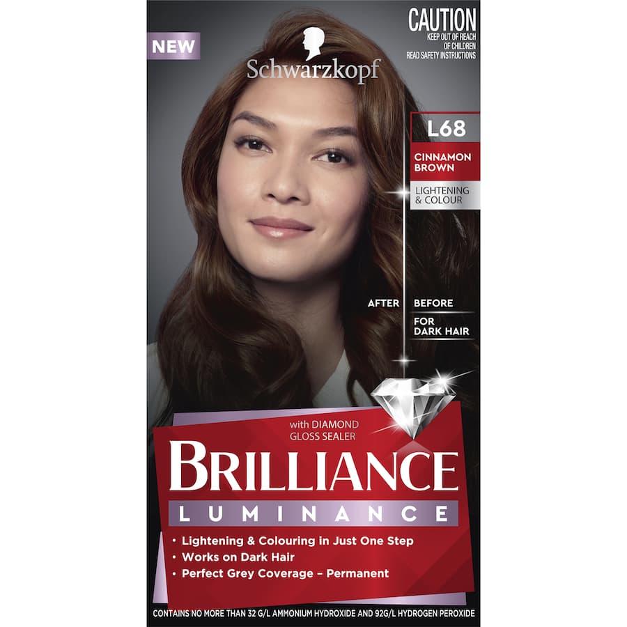 Schwarzkopf Brilliance Permanent Hair Colour L68 Cinnamon Brown