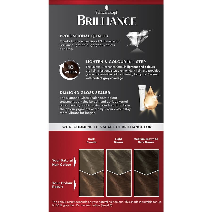 Schwarzkopf Brilliance Permanent Hair Colour L68 Cinnamon Brown