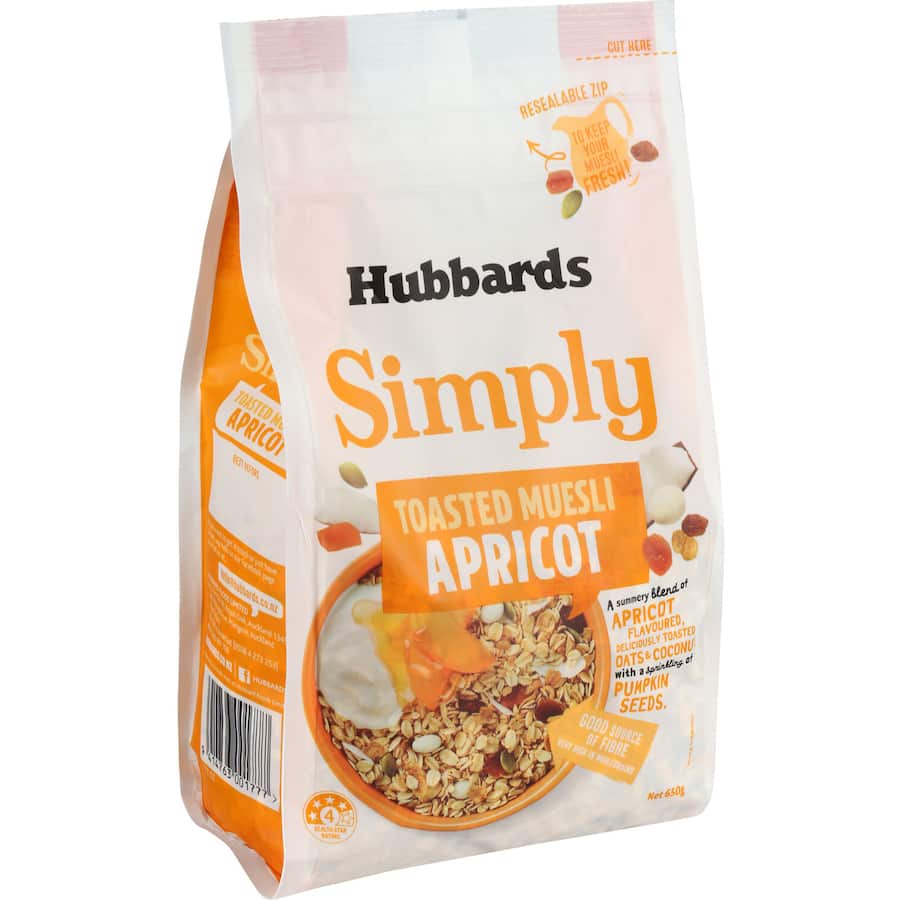 Hubbards Simply Muesli Toasted Apricot 650g