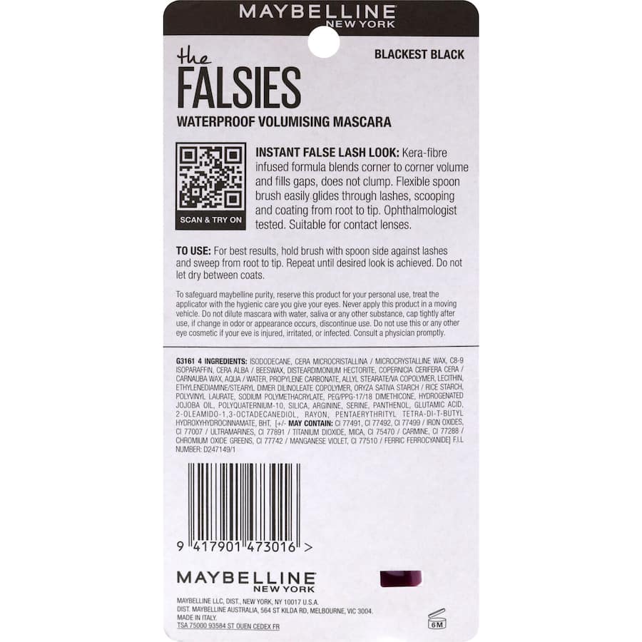 Maybelline Falsies Mascara Waterproof Very Black