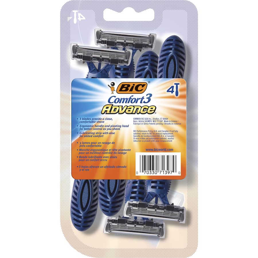 Bic Comfort 3 Disposable Razor Advance 4pack