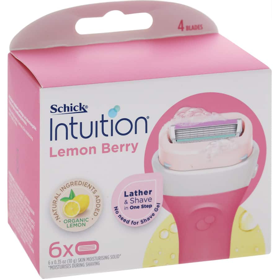 Schick Intuition Razor Lemon Berry Refill 6ea