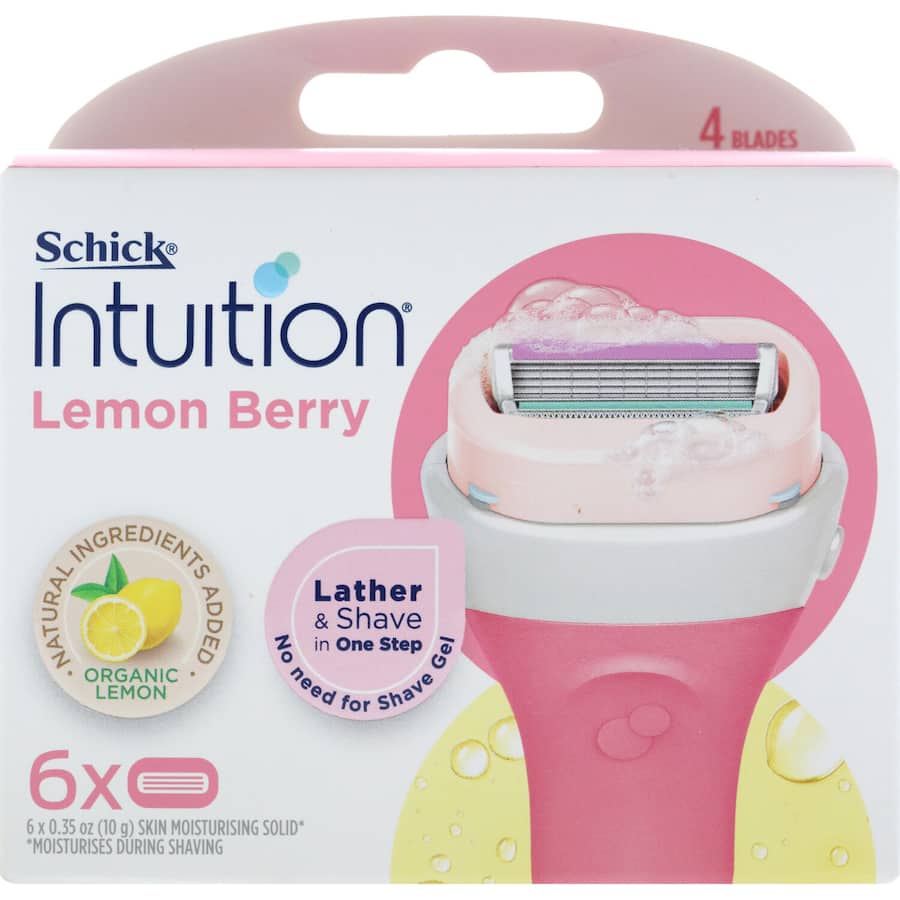 Schick Intuition Razor Lemon Berry Refill 6ea
