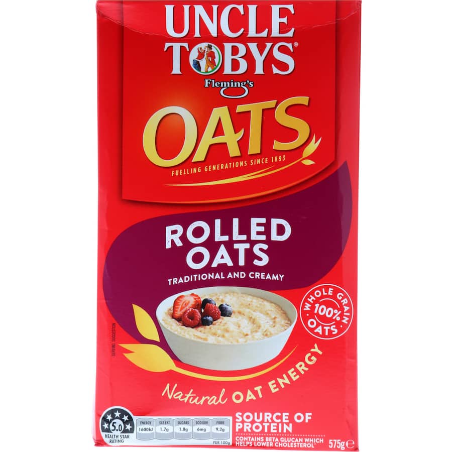 Uncle Tobys Oats Rolled Oats Breakfast Cereal Box 575g