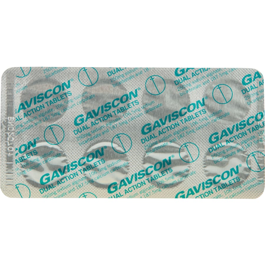 Gaviscon Dual Action Heartburn & Indigestion Relief Peppermint Chewable tablets 16pack