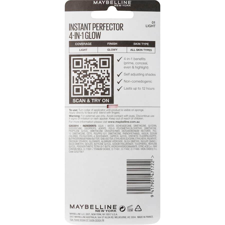 Maybelline New York Liquid Make Up Instant Perfector Light