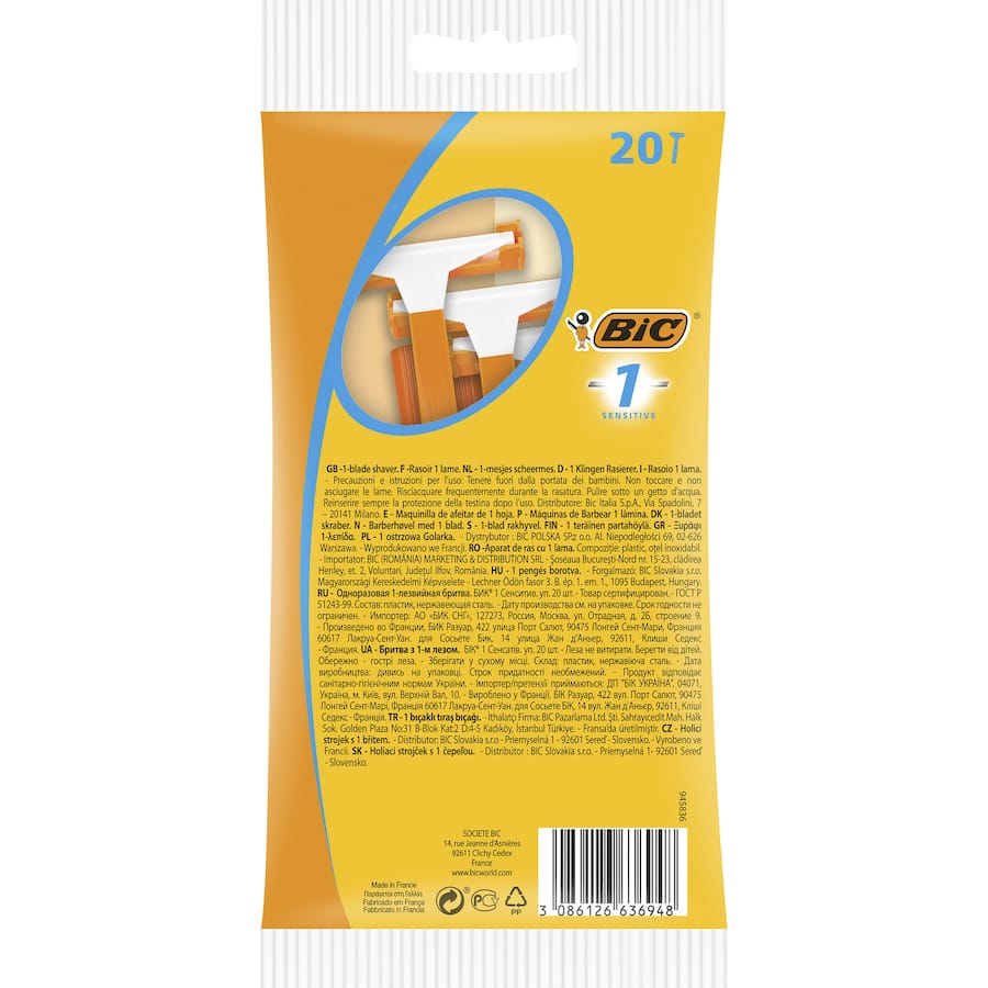Bic Disposable Razor Sensitive 20pack