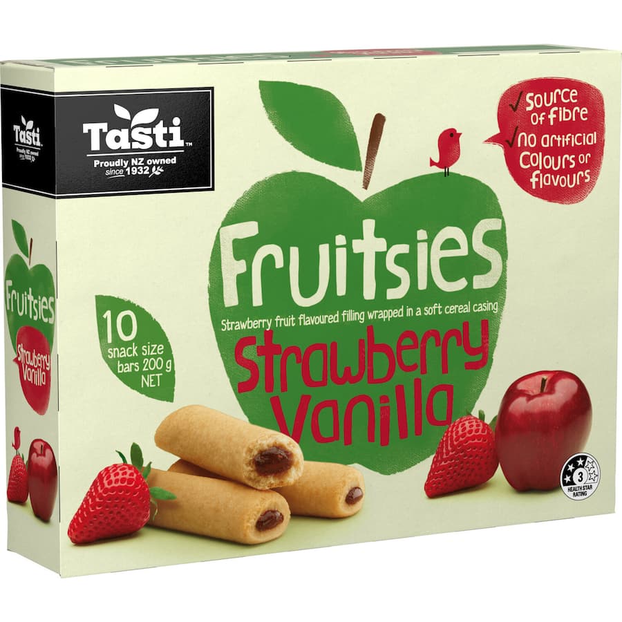 Tasti Fruitsies Fruit Sticks Strawberry Vanilla 10pk 200g