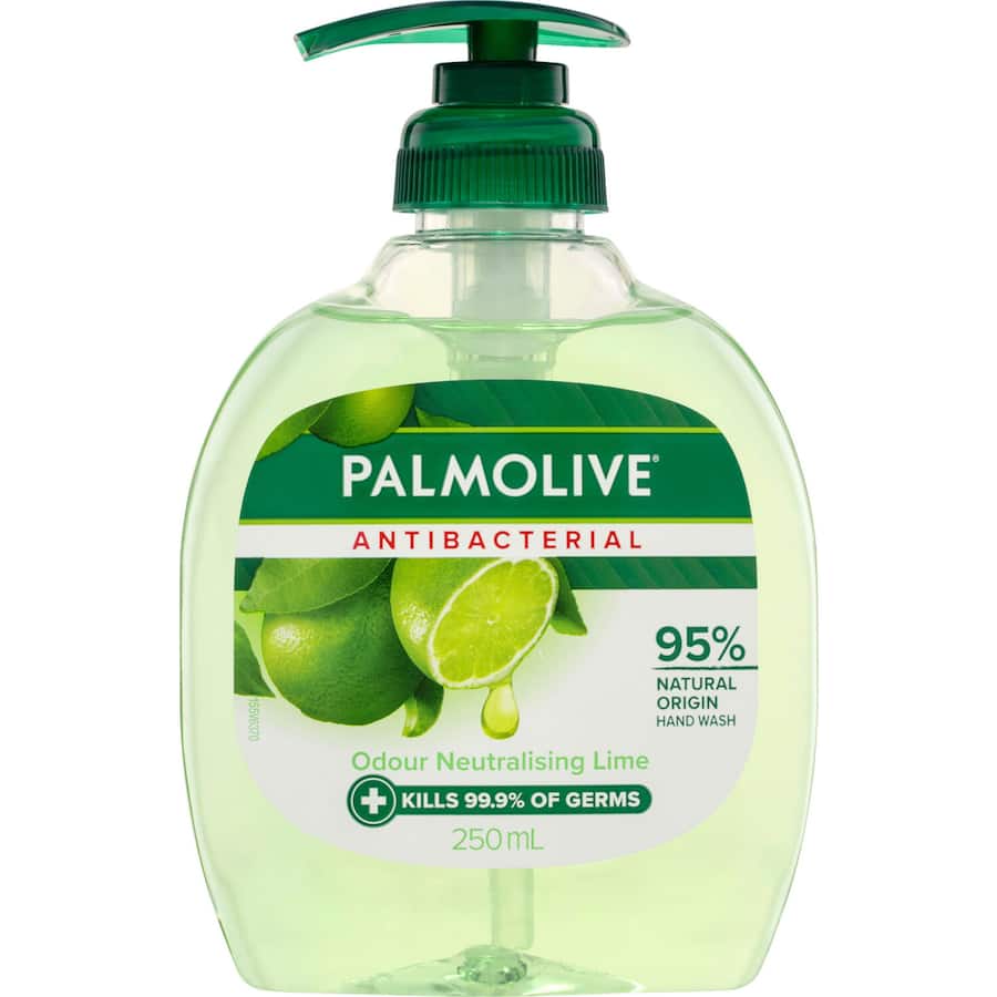 Palmolive Antibacterial Liquid Hand Wash Odour Neutralising Lime Pump 250mL