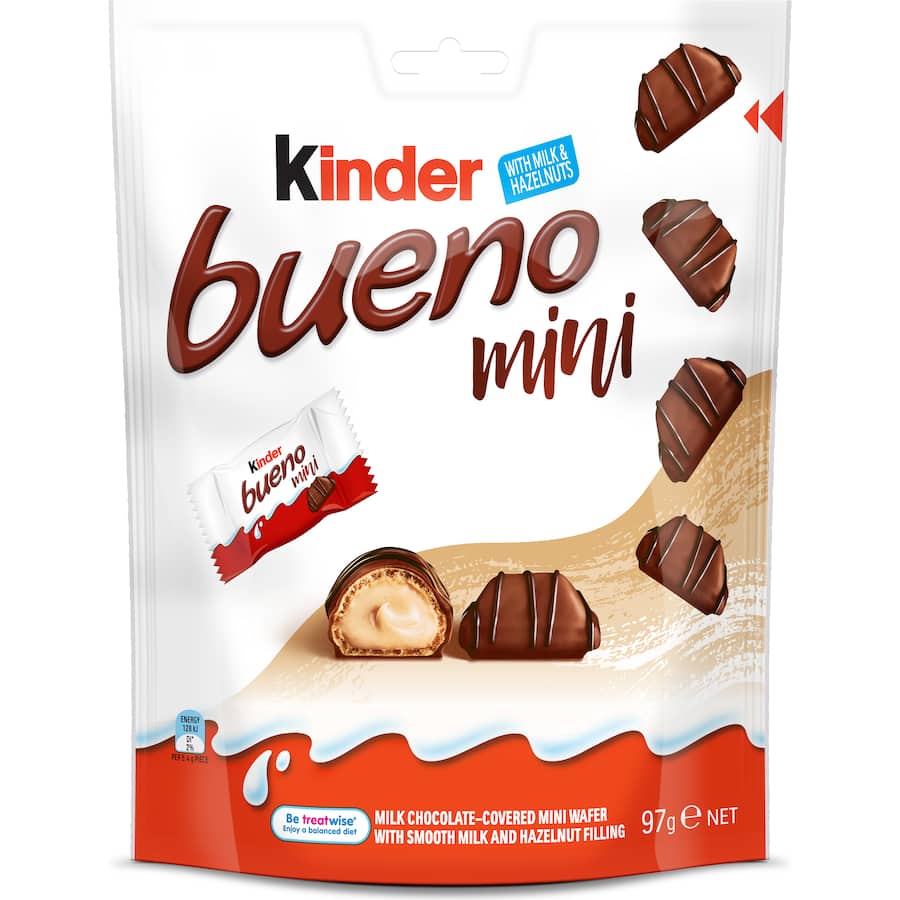 Kinder Bueno Chocolate Sharepack Minis 18pack Bag 100g