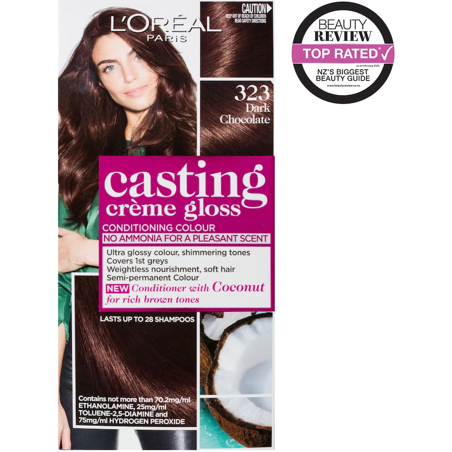 L'oreal Paris Casting Hair Colour Creme Gloss Dark Choco 323 Each 1pack