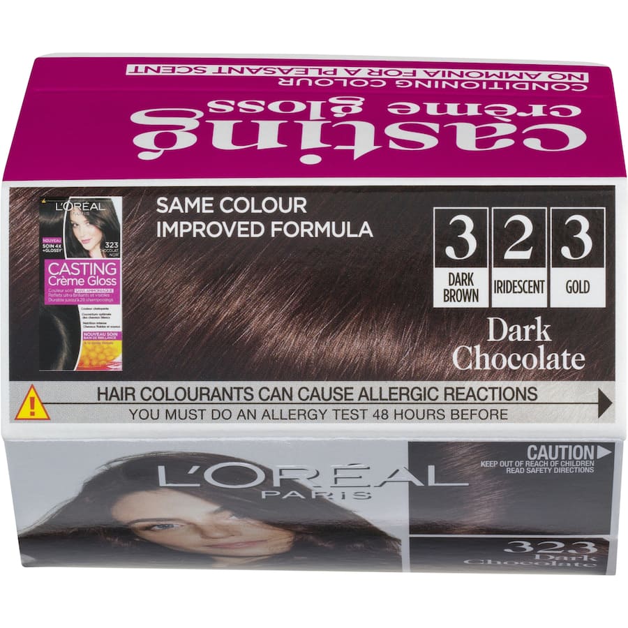 L'oreal Paris Casting Hair Colour Creme Gloss Dark Choco 323 Each 1pack