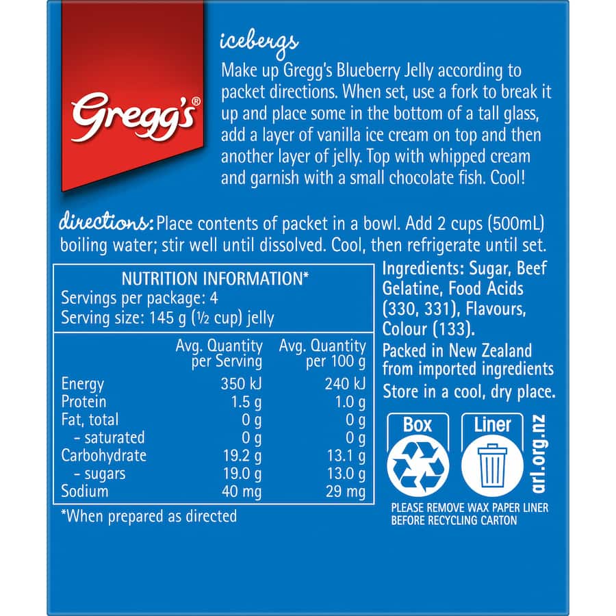 Greggs Jelly Blueberry 85g