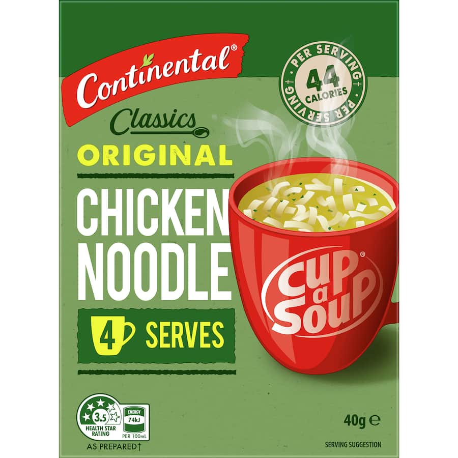 Continental Cup A Soup Instant Soup Chicken Noodle 40g 4pack
