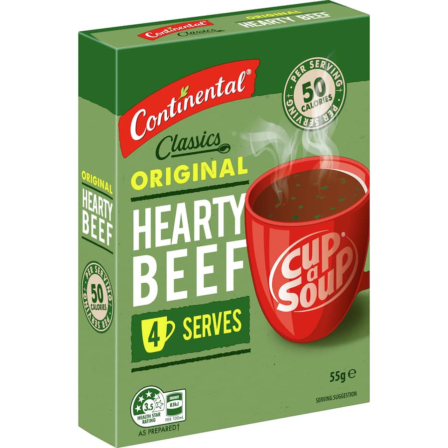 Continental Cup A Soup Instant Soup Hearty Beef 55g 4pack