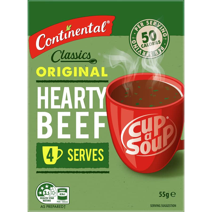 Continental Cup A Soup Instant Soup Hearty Beef 55g 4pack