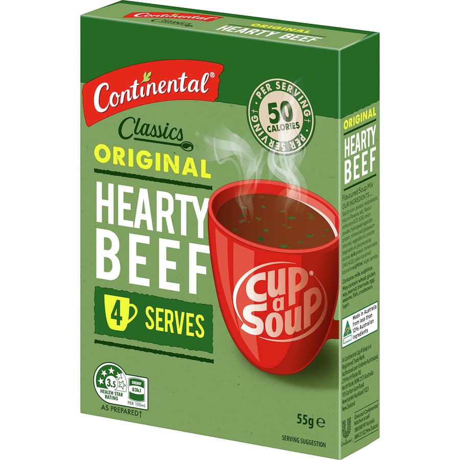 Continental Cup A Soup Instant Soup Hearty Beef 55g 4pack