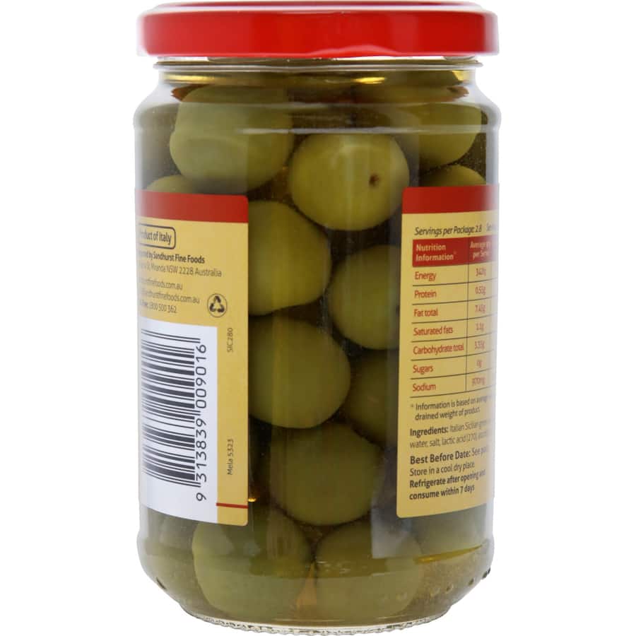 Sandhurst Olives Green Sicilian 280g