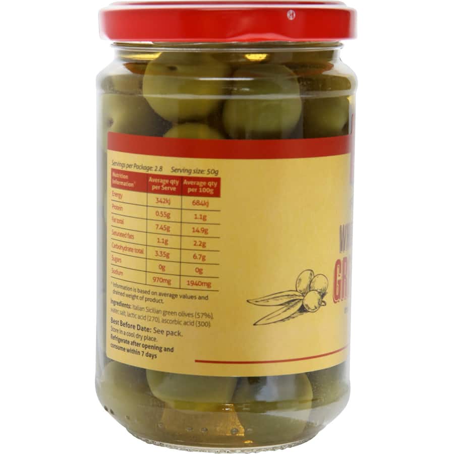 Sandhurst Olives Green Sicilian 280g