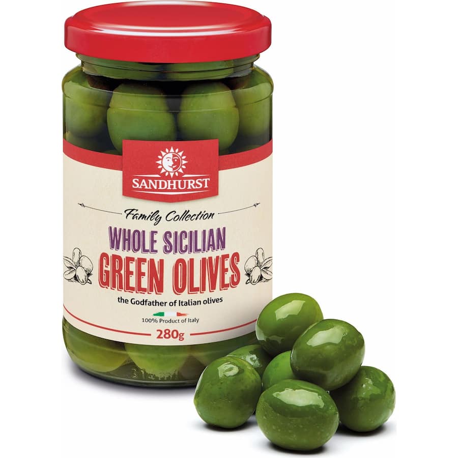 Sandhurst Olives Green Sicilian 280g