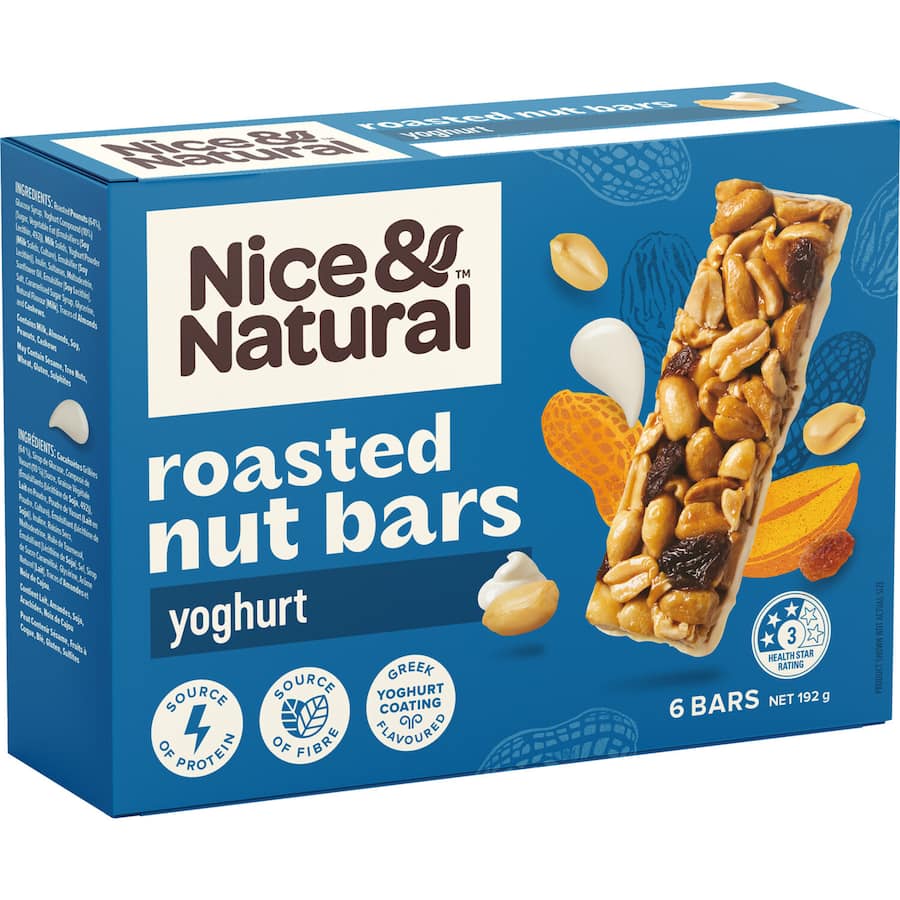Nice & Natural Nut Bars Yoghurt 6pk 192g