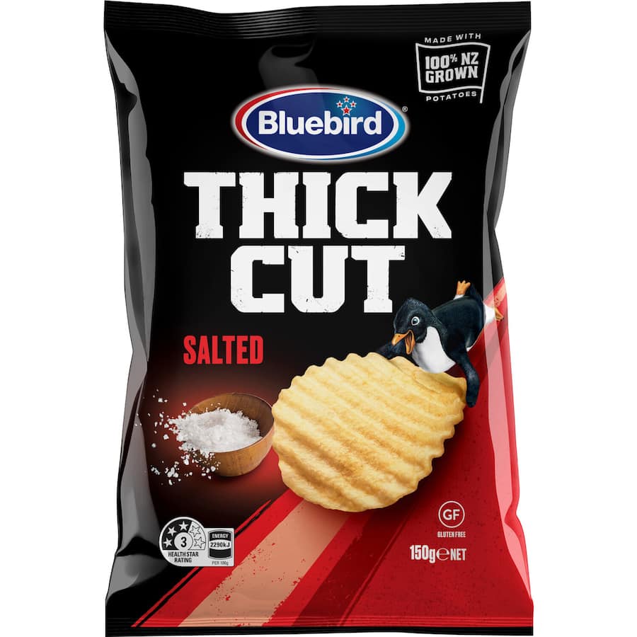 Bluebird Thick Cut Potato Chips Salted 150g