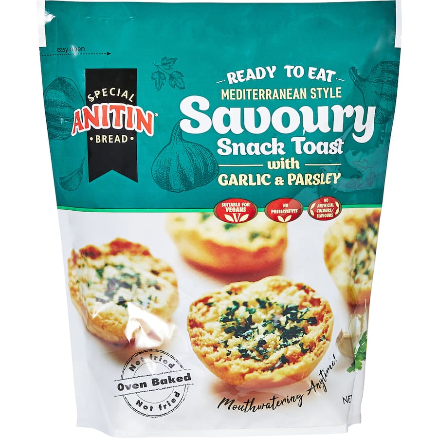Anitin Savoury Snack Toast Garlic & Parsley 150g