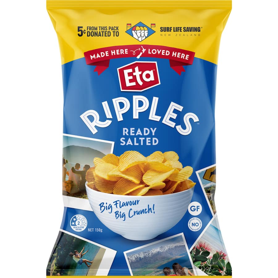 Eta Ripples Chips Ready Salted 150g