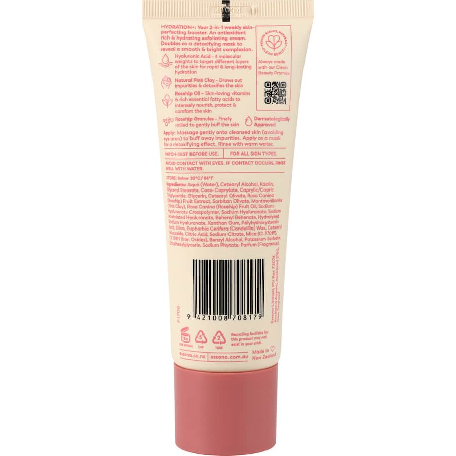 Essano Exfoliator Pink Clay Hydration+ Tube 100mL